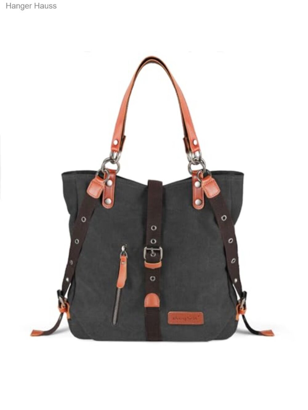 Canvas Convertible Tote Handbag Shoulder Purse with Backpack Straps